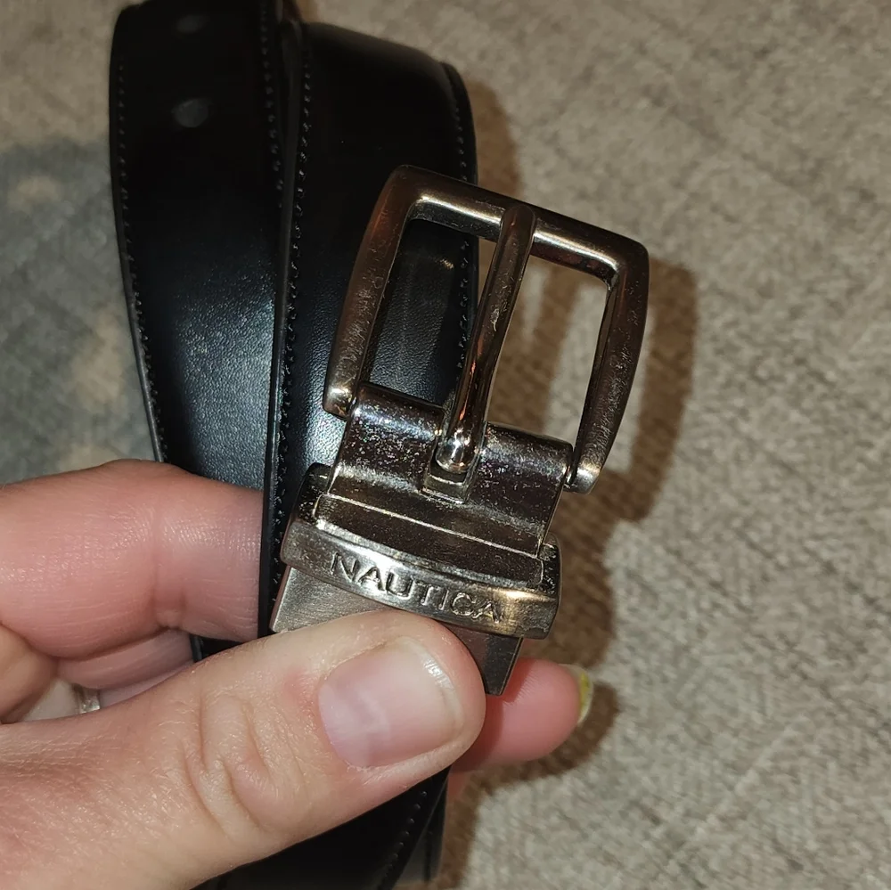 Nautica EAG Handcrafted Reversible Belt Size 26/65Kids BROWN/BLACK